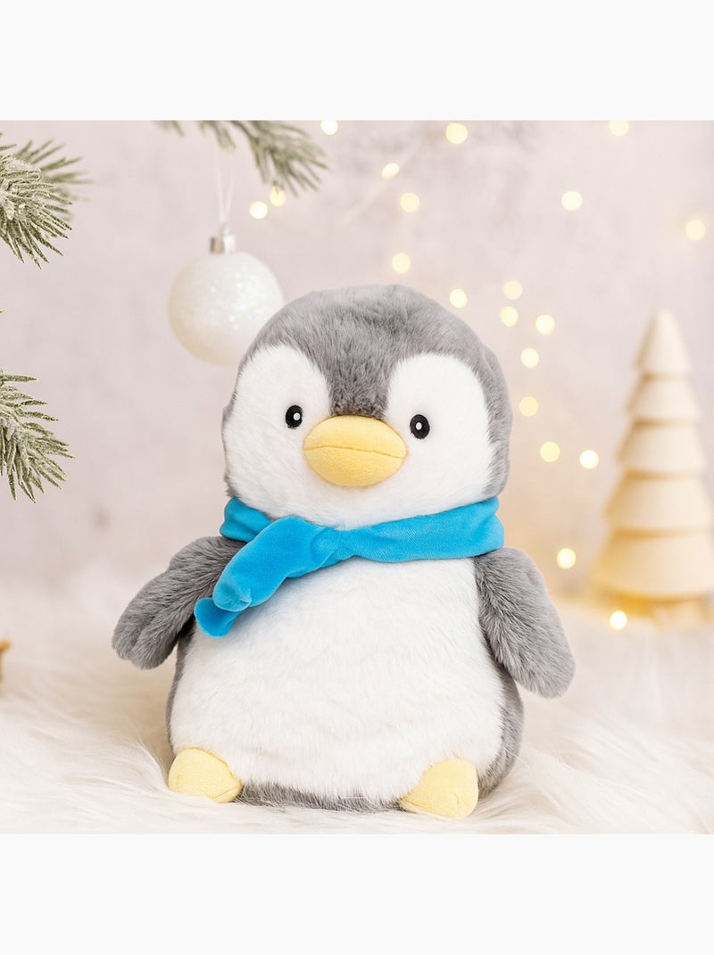 Botija térmica de peluche 2 em 1 em forma de pinguim Branco - Kiabi