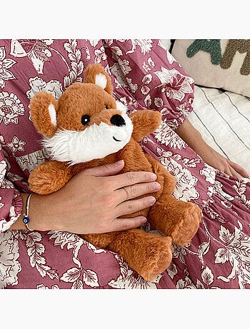 Botija térmica de peluche 2 em 1 em forma de raposa