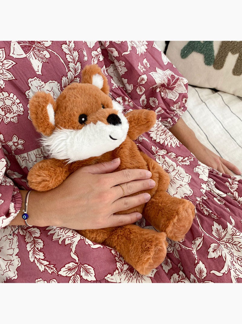 Botija térmica de peluche 2 em 1 em forma de raposa Castanho - Kiabi