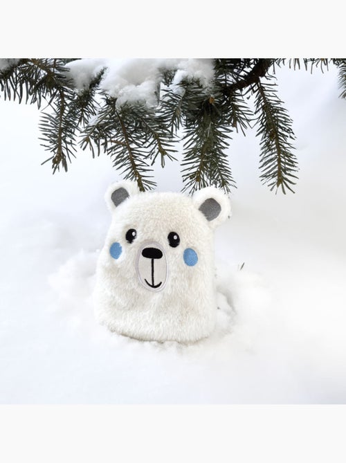 Botija térmica de peluche 2 em 1 em forma de urso polar - Kiabi