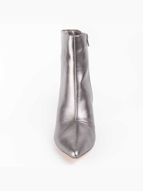 Botim Com Salto Material Sintético E Têxtil Montevita - Kiabi Botim Com Salto Material Sintético E Têxtil Montevita - Kiabi