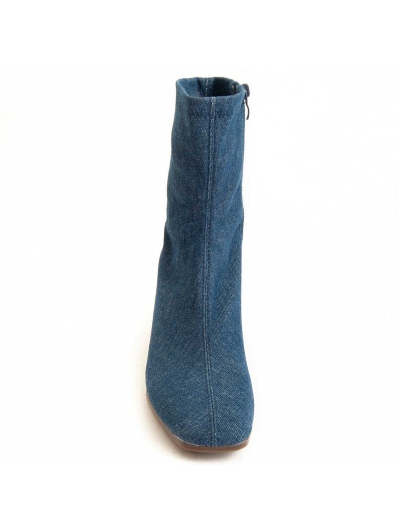 Botim Com Salto Material Sintético Montevita Azul - Kiabi