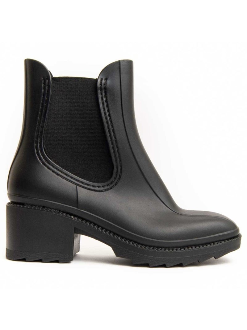 Botim Com Salto Material Sintético Montevita Preto - Kiabi