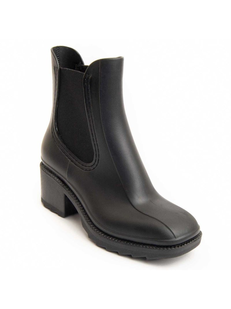 Botim Com Salto Material Sintético Montevita Preto - Kiabi