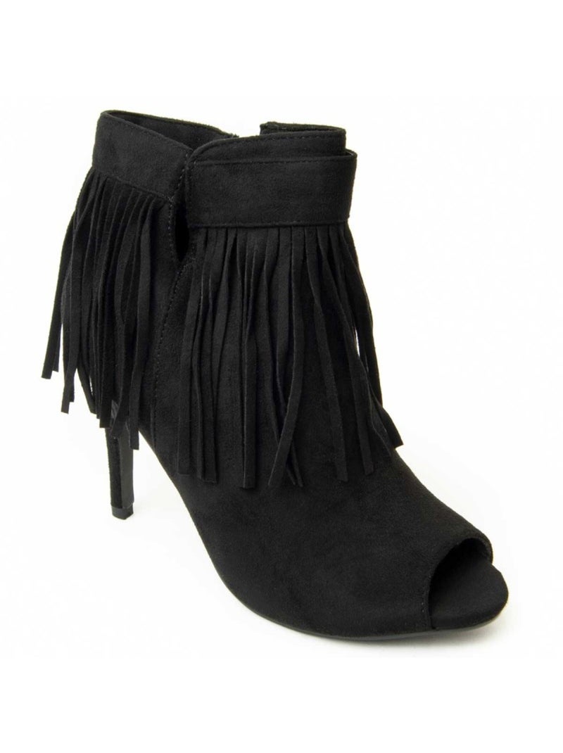 Botim Com Salto Material Sintético Montevita Preto - Kiabi