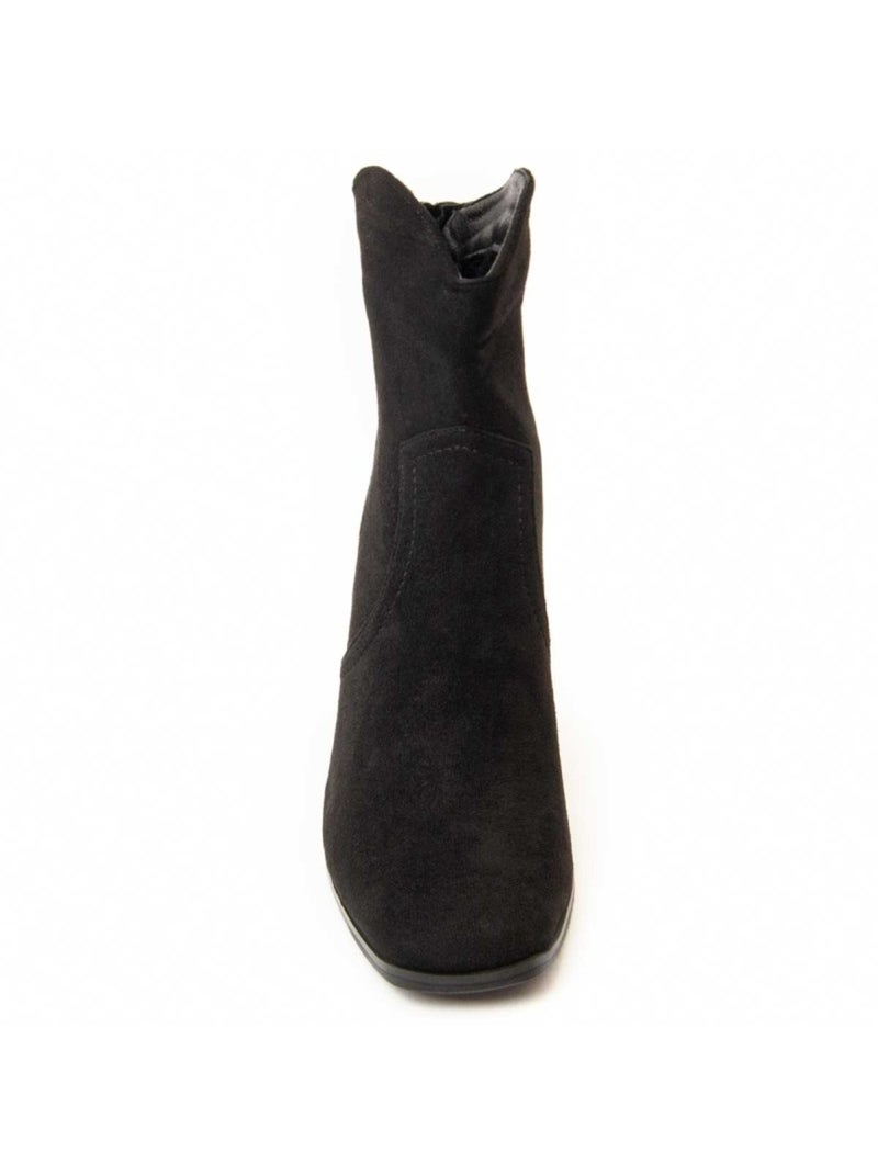 Botim Com Salto Tecido Montevita Preto - Kiabi