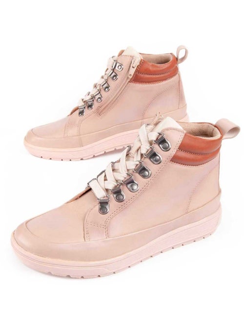 Botim Couro Natural Purapiel - Kiabi