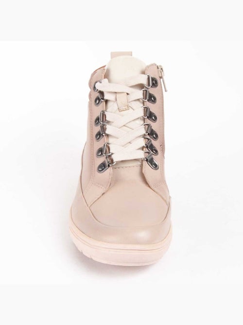 Botim Couro Natural Purapiel - Kiabi