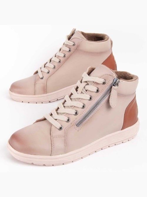 Botim Couro Natural Purapiel - Kiabi