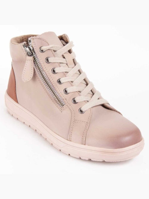 Botim Couro Natural Purapiel - Kiabi