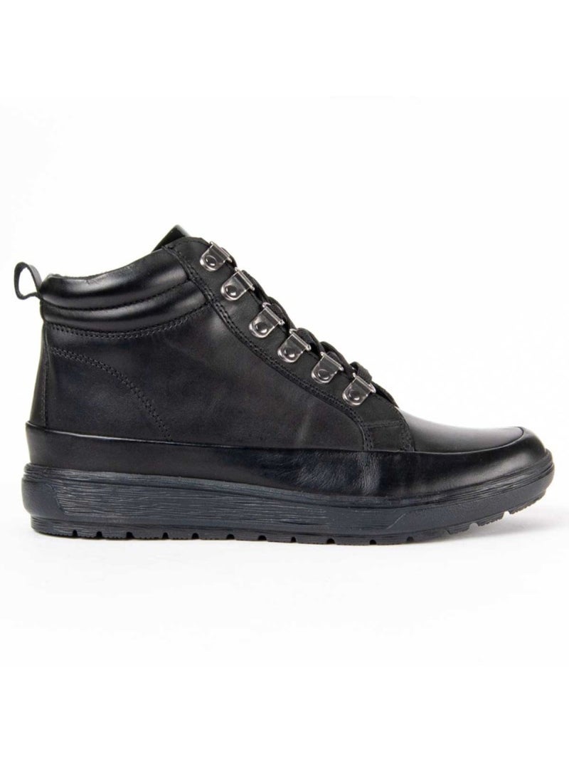 Botim Couro Natural Purapiel Preto - Kiabi