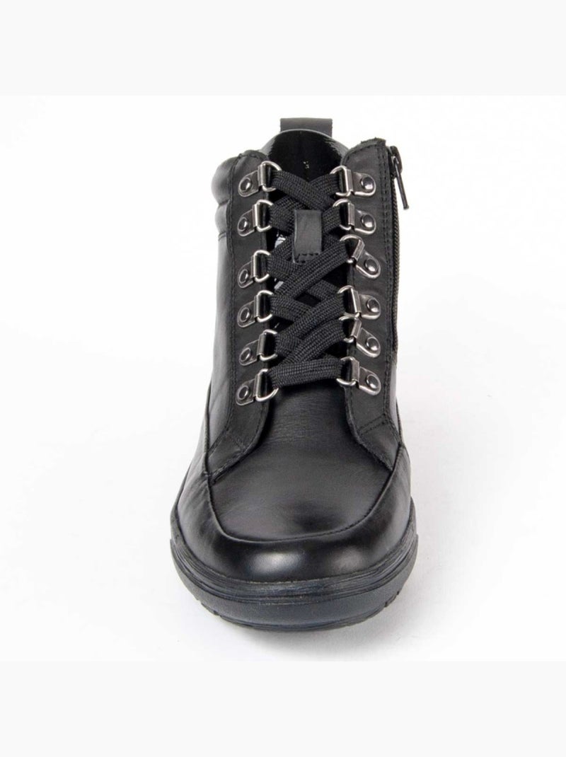Botim Couro Natural Purapiel Preto - Kiabi