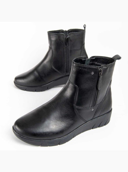 Botim Couro Natural Purapiel - Kiabi