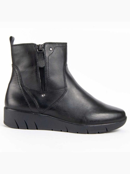 Botim Couro Natural Purapiel - Kiabi