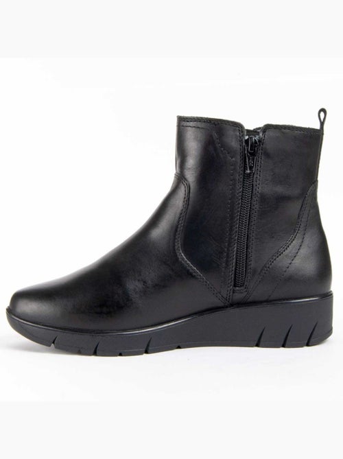 Botim Couro Natural Purapiel - Kiabi