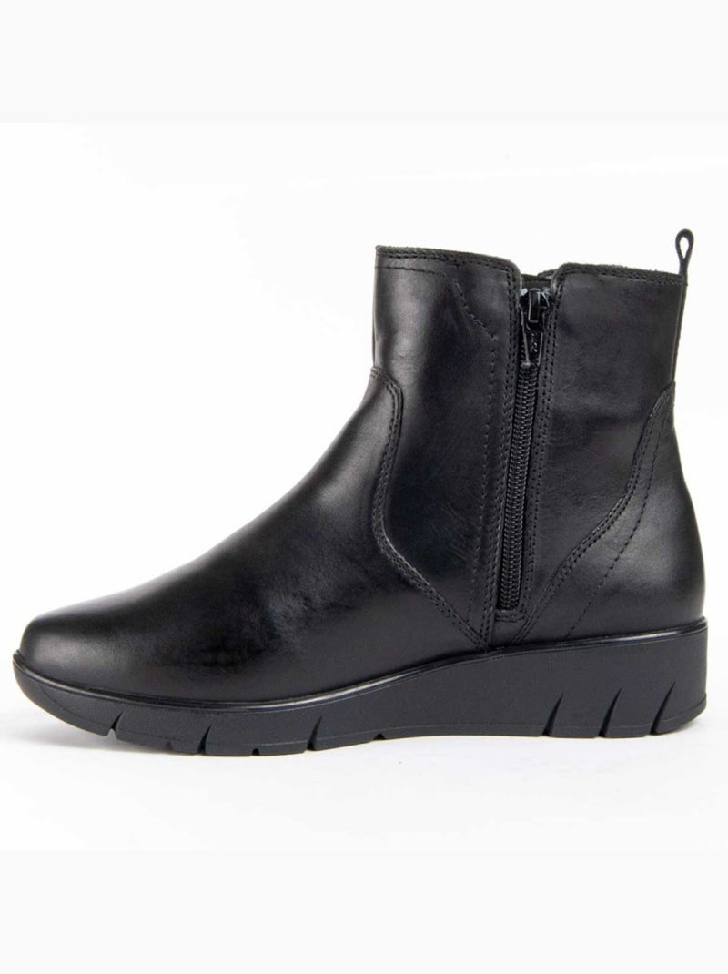 Botim Couro Natural Purapiel Preto - Kiabi