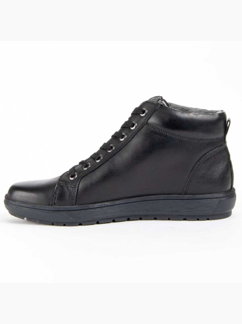 Botim Couro Natural Purapiel Preto - Kiabi
