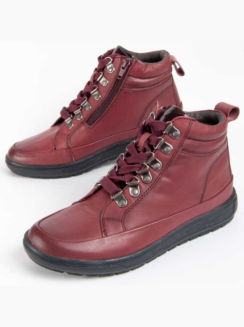 Botim Couro Natural Purapiel - Kiabi