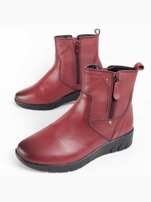 Botim Couro Natural Purapiel - Kiabi