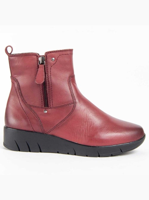 Botim Couro Natural Purapiel - Kiabi