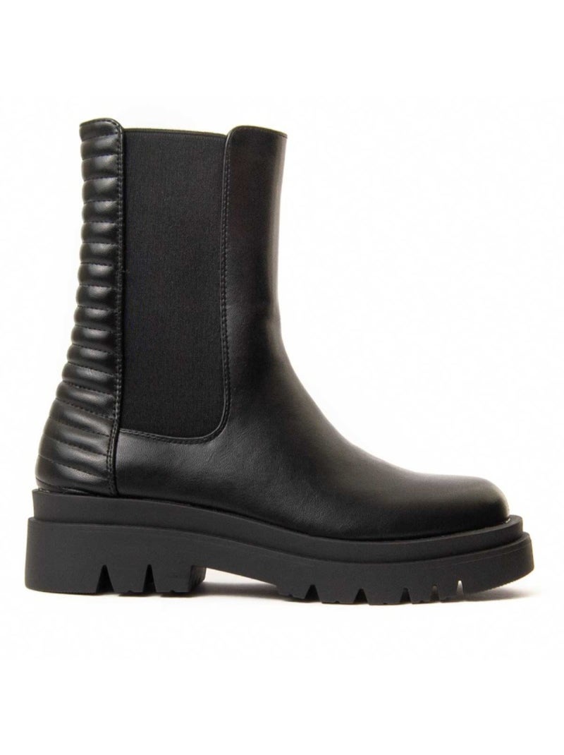 Botim De Plataforma Material Sintético Montevita Preto - Kiabi