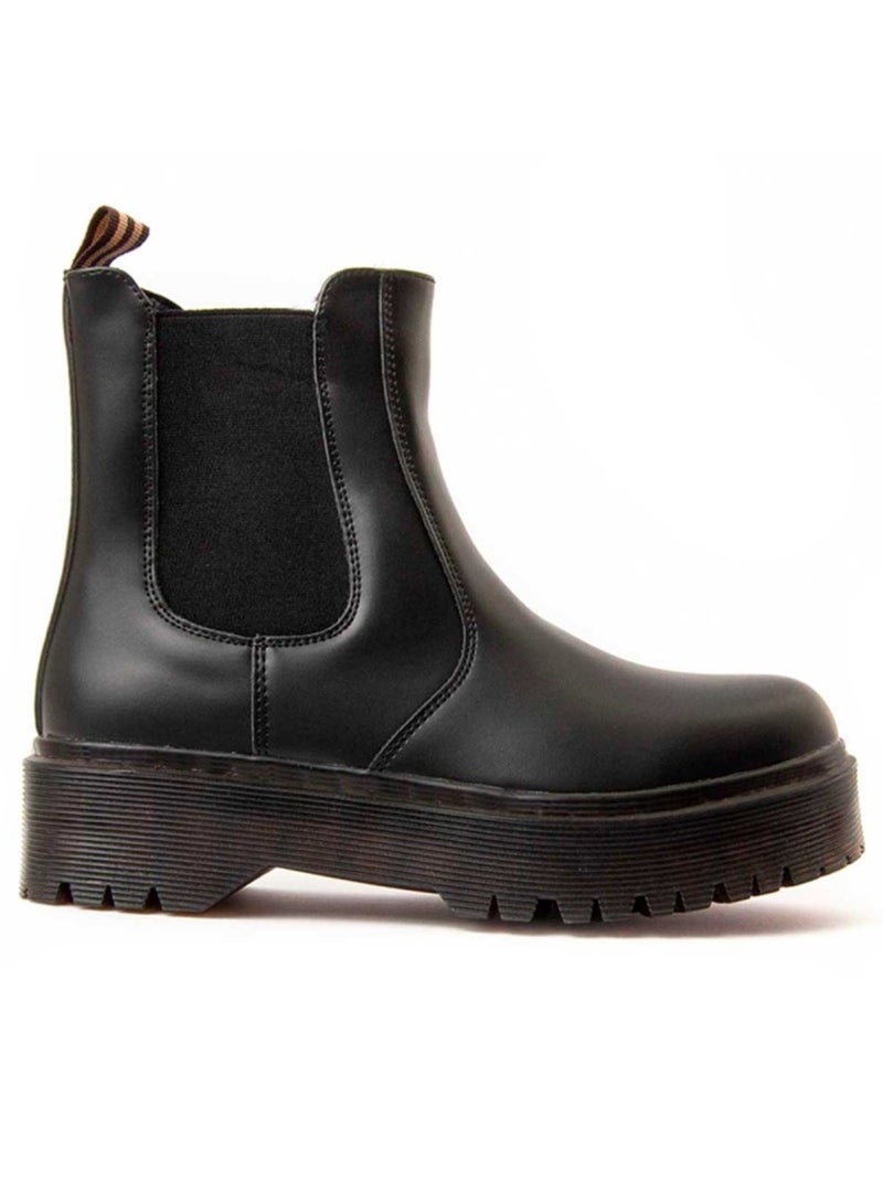 Botim De Plataforma Material Sintético Montevita Preto - Kiabi