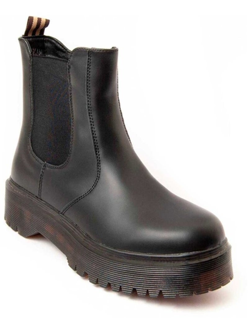 Botim De Plataforma Material Sintético Montevita Preto - Kiabi