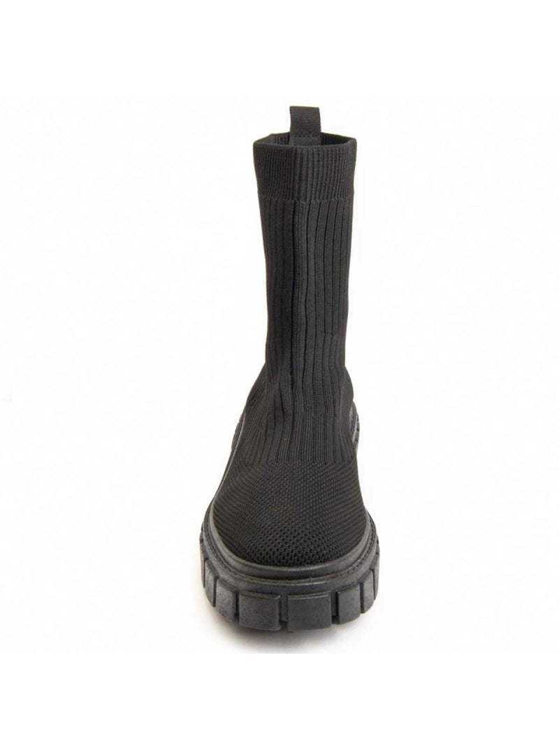 Botim De Plataforma Tecido Montevita Preto - Kiabi