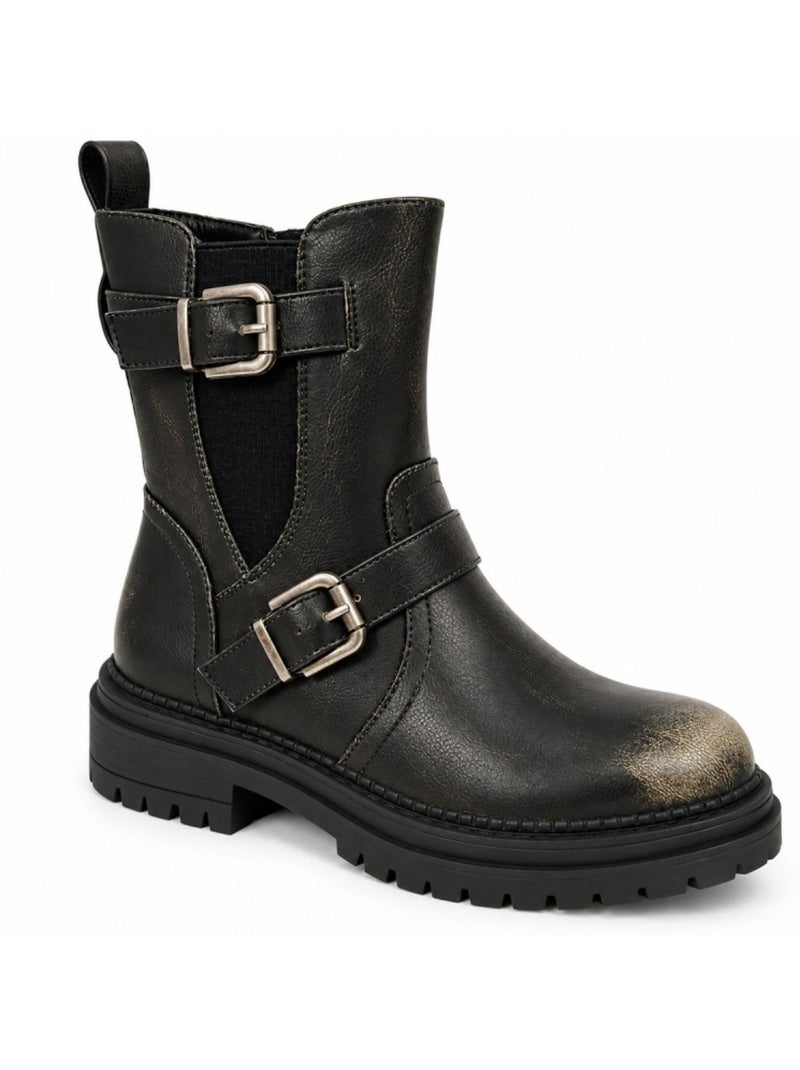 Botim material sintético montevita Preto - Kiabi