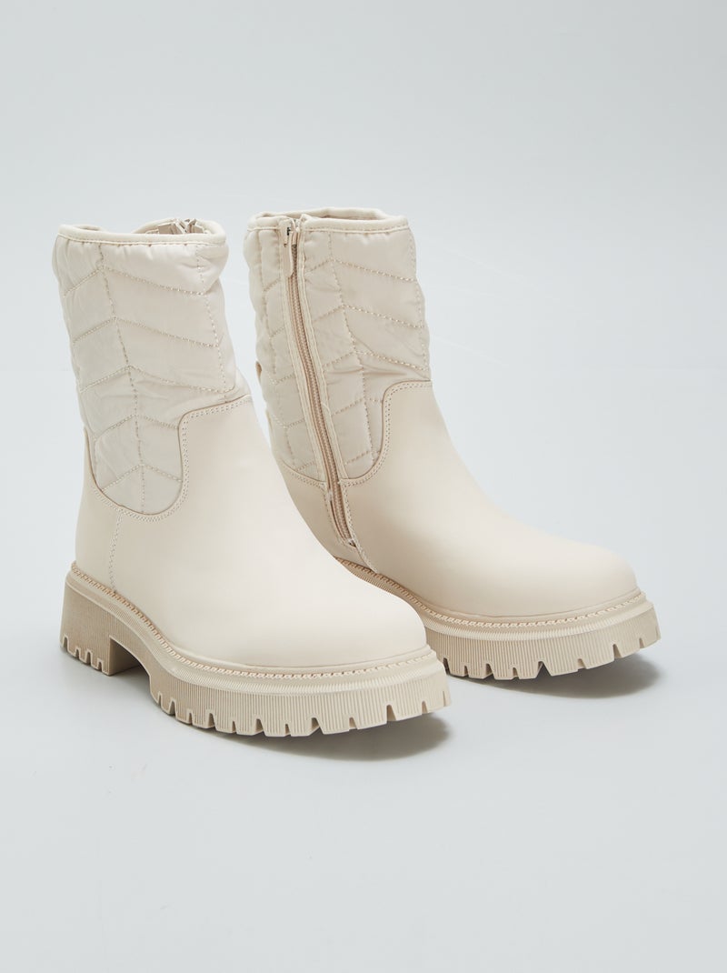 Botins bimatéria BEGE - Kiabi