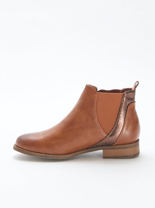 Botins Chelsea brilhantes - Kiabi