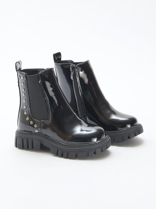 Botins Chelsea em verniz - Kiabi