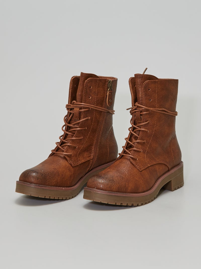 Botins com atacadores Camel - Kiabi