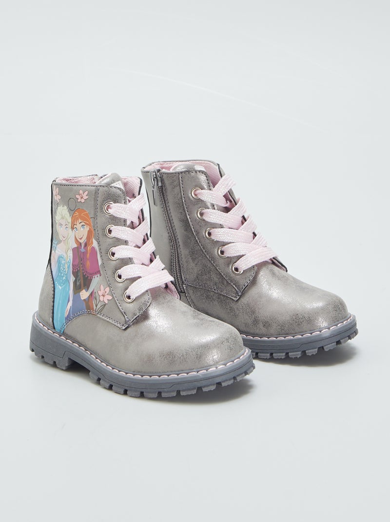 Botins com atacadores 'Frozen' CINZA - Kiabi