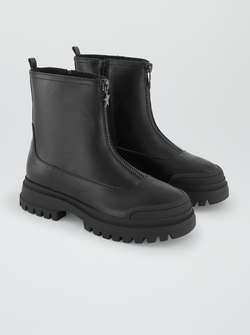 Botins com fecho Preto - Kiabi