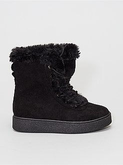 Botins com imitação em pelo - Kiabi