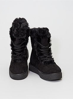 Botins com imitação em pelo - Kiabi