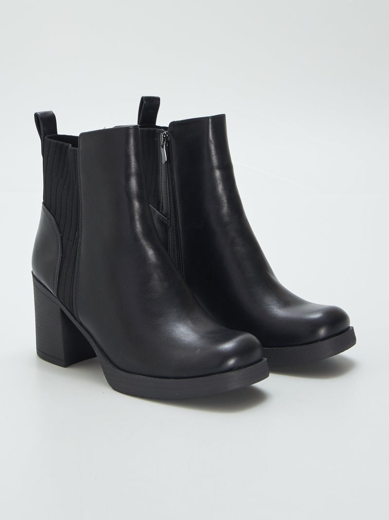 Botins com salto PRETO - Kiabi