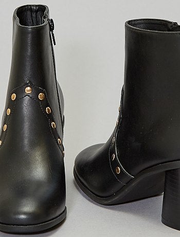 Botins com saltos com pormenor de 'tachas' - Kiabi