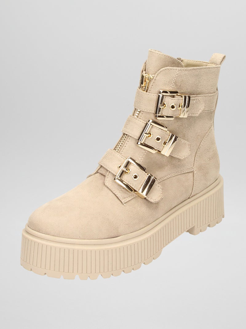 Botins com solas grossas BEGE - Kiabi