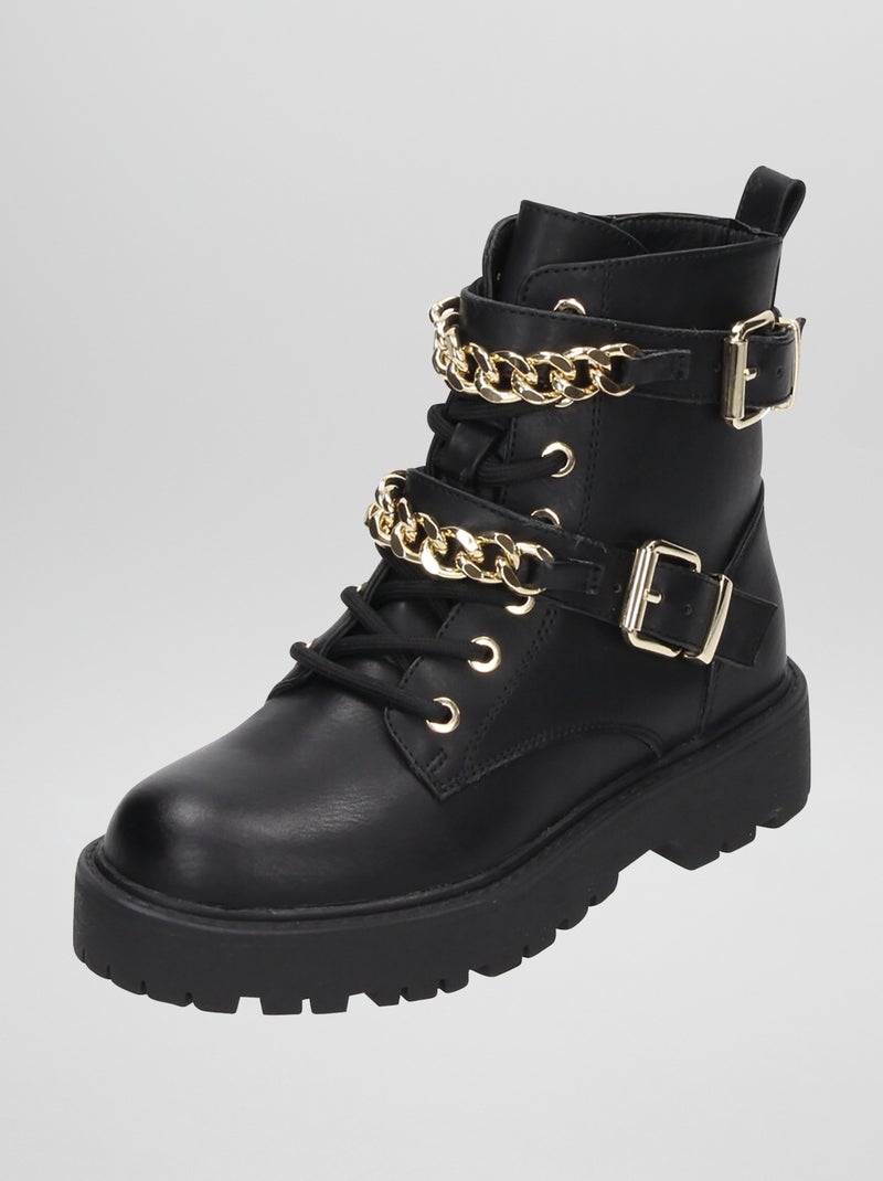 Botins com solas grossas PRETO - Kiabi