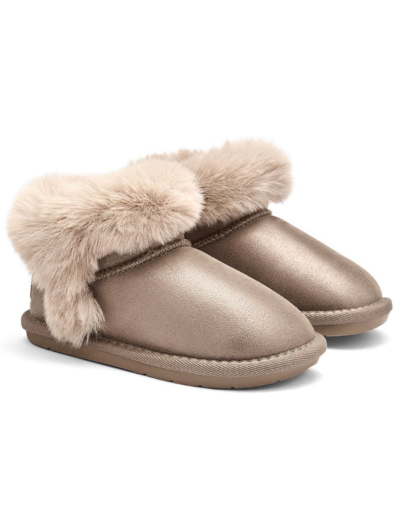 Botins conguitos barefoot pelo Castanho-claro - Kiabi