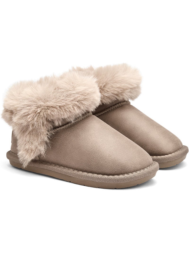 Botins conguitos barefoot pelo Castanho-claro - Kiabi
