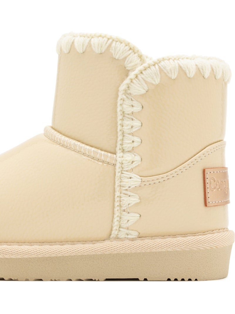 Botins conguitos brillos pelo Bege - Kiabi