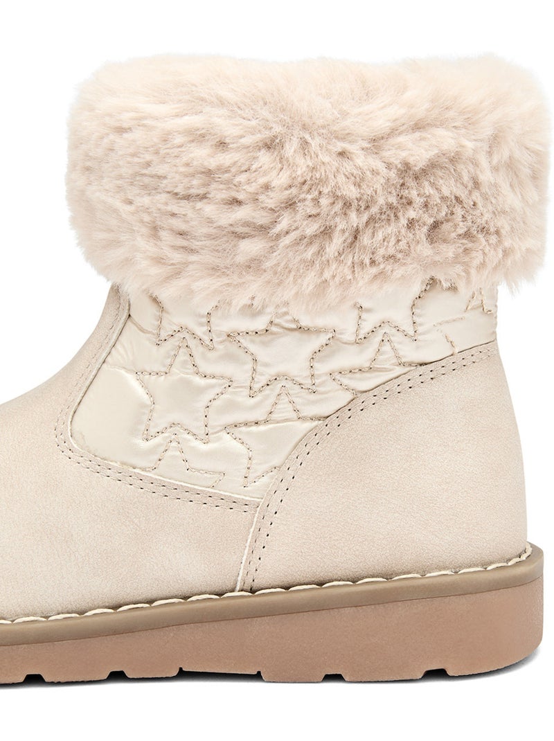 Botins conguitos estrellas pelo Bege - Kiabi