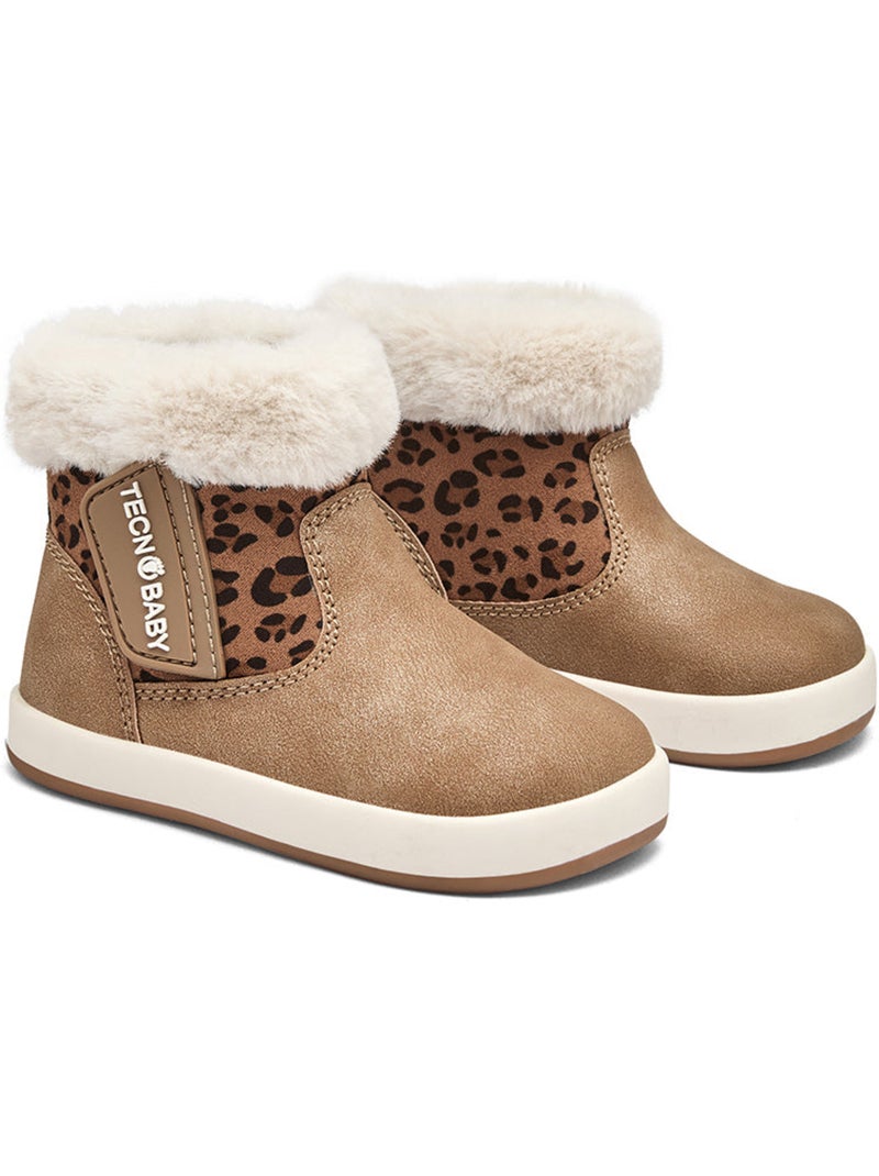 Botins conguitos leopardo barefoot Castanho - Kiabi