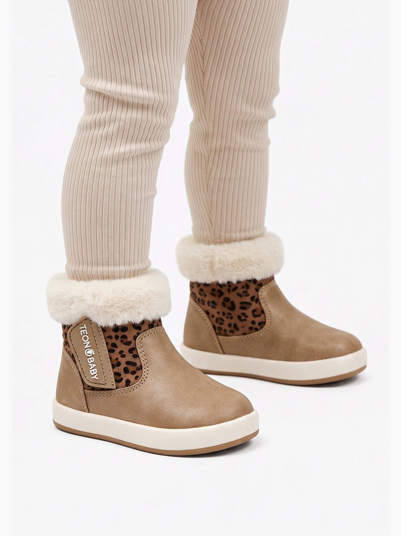 Botins conguitos leopardo barefoot Castanho - Kiabi
