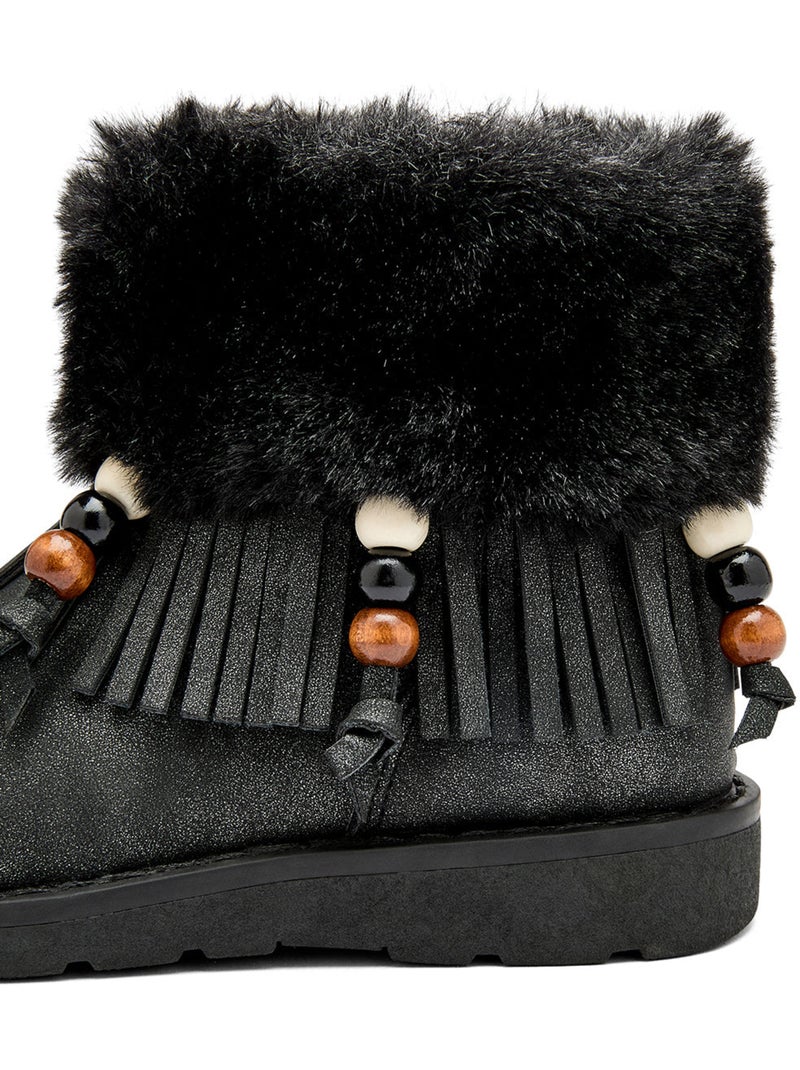 Botins conguitos pelo Preto - Kiabi