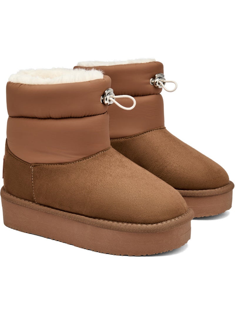 Botins conguitos plataforma Castanho - Kiabi