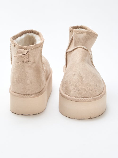 Botins curtos em camurça - Kiabi